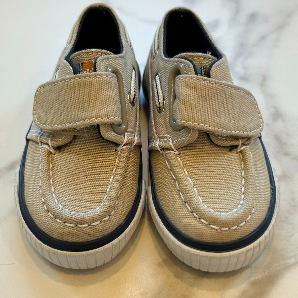Tan Keds with Velcro Baby / Toddler Size 4.5 EUC